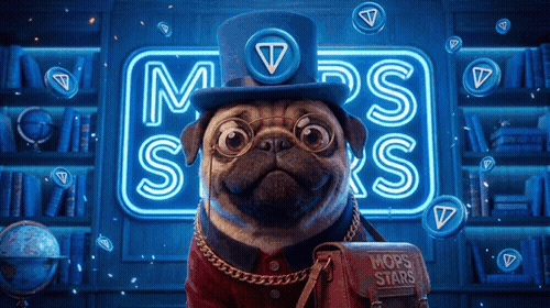 Mops Stars — TON и GRAM в Telegram-боте